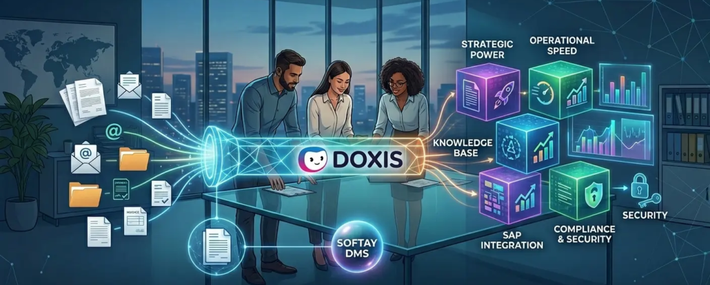 Doxis ile doküman yönetimi, SAP entegrasyonu, bilgi yönetimi, süreç otomasyonu ve güvenlik