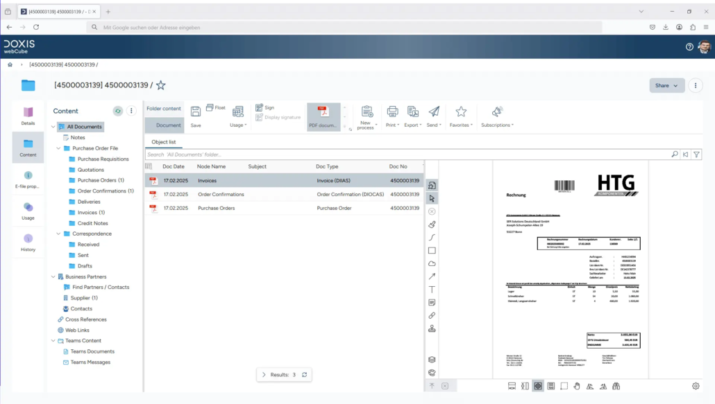 Doxis SAP ArchiveLink alternatifi ile fatura ve satın alma belgelerinin dijital arşivlenmesi