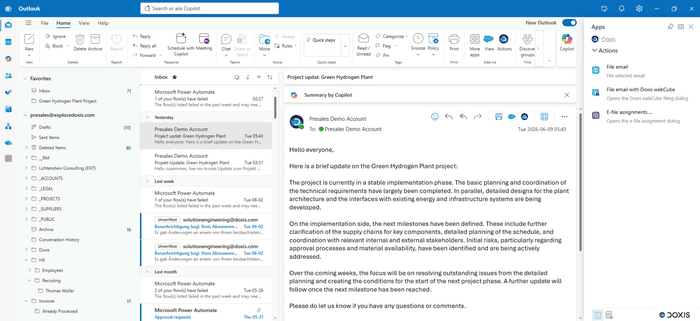 Doxis Outlook entegrasyon görseli Doxis Outlook entegrasyon görseli