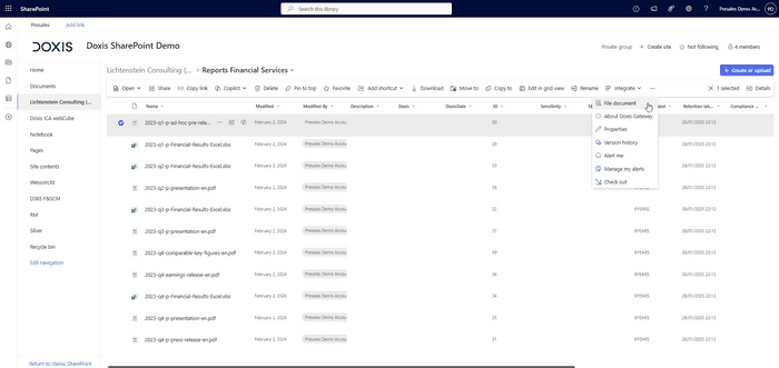Doxis SharePoint entegrasyon görseli Doxis SharePoint entegrasyon görseli