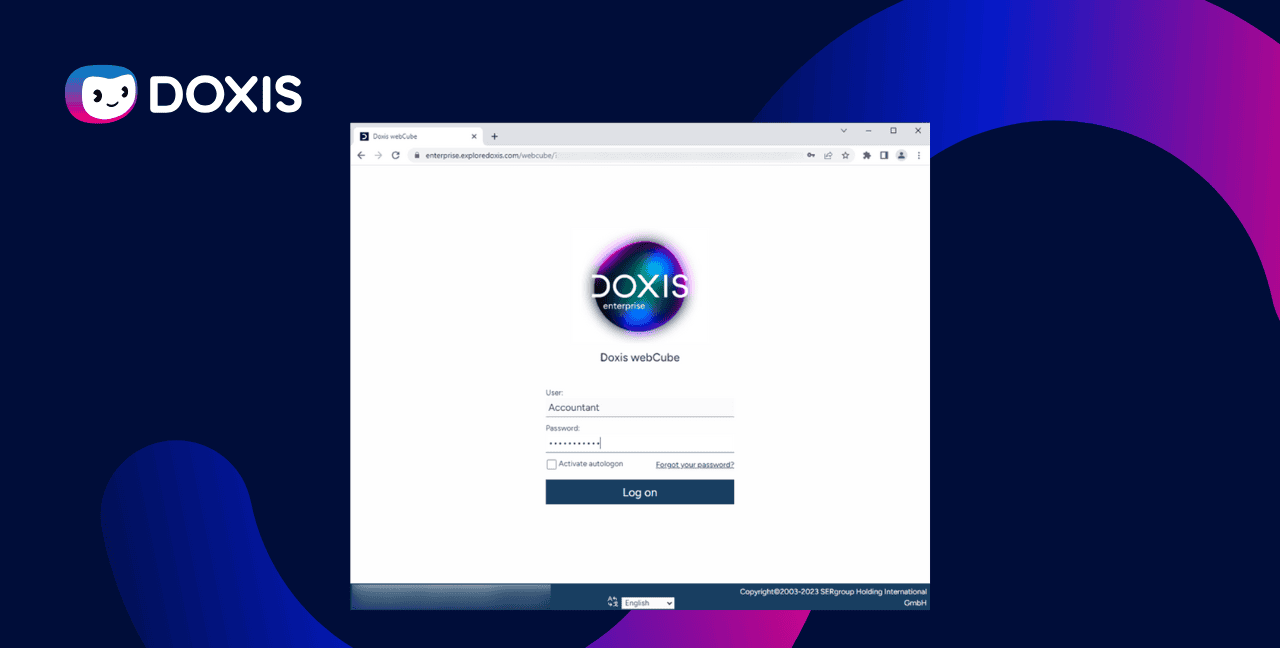 Doxis kurumsal fatura işleme yazılımı kullanıcı ekranı