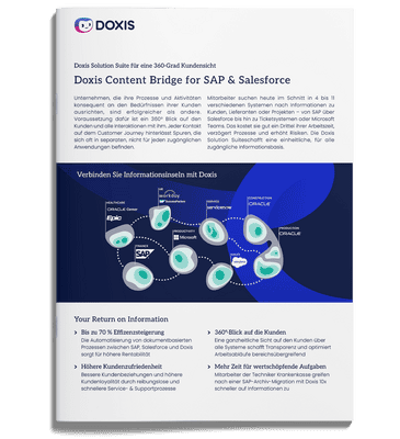 Doxis elektronik dosya SAP ve Salesforce entegrasyonu Doxis elektronik dosya yönetimi için SAP ve Salesforce entegrasyonu