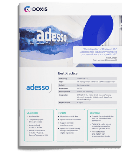 adesso Group Doxis SuccessFactors başarı hikayesi